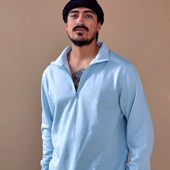 Men's Loose Fit Half Zip Fleece top