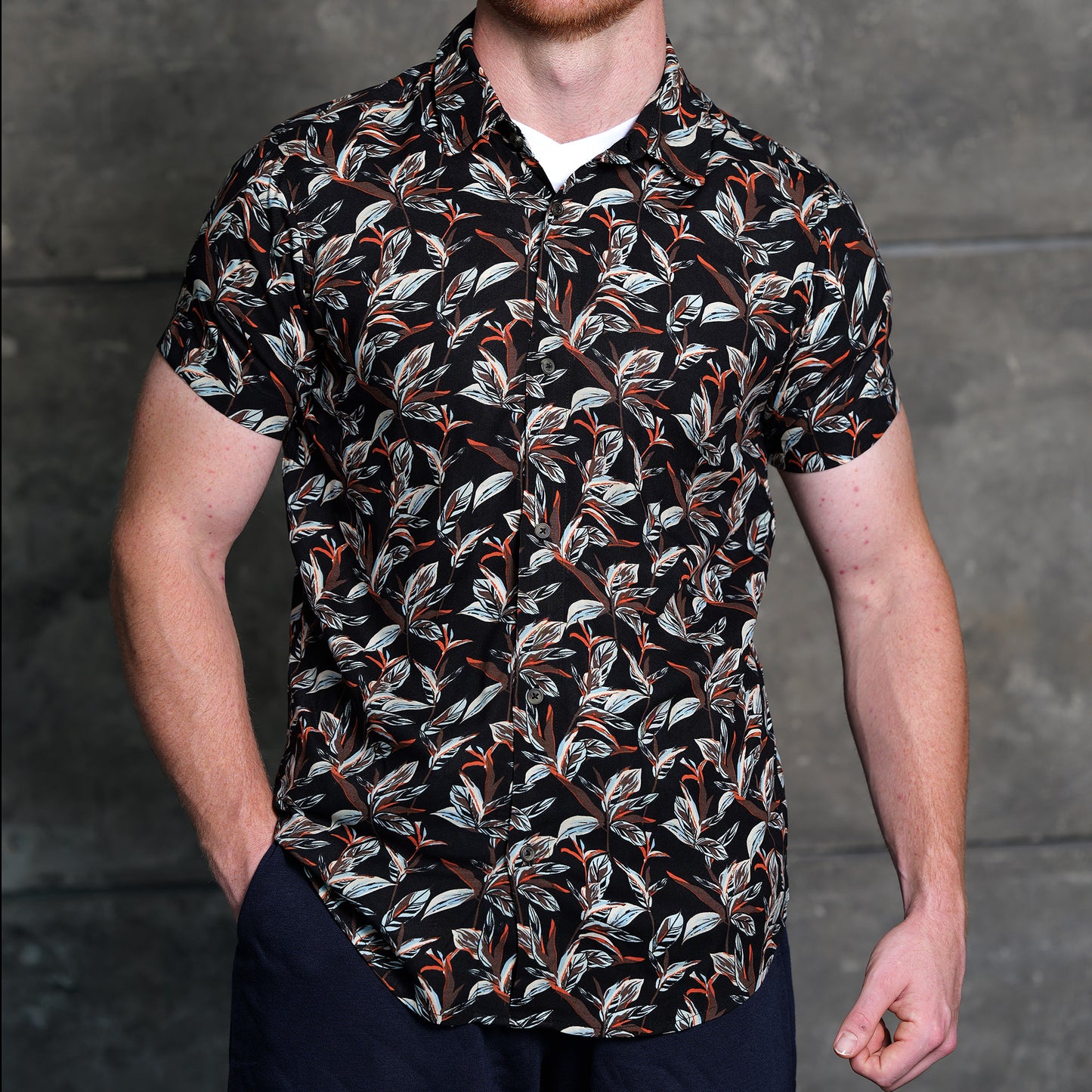 Men's Slim Fit Short Sleeve Hawaiian Shirt (Final Sale)
