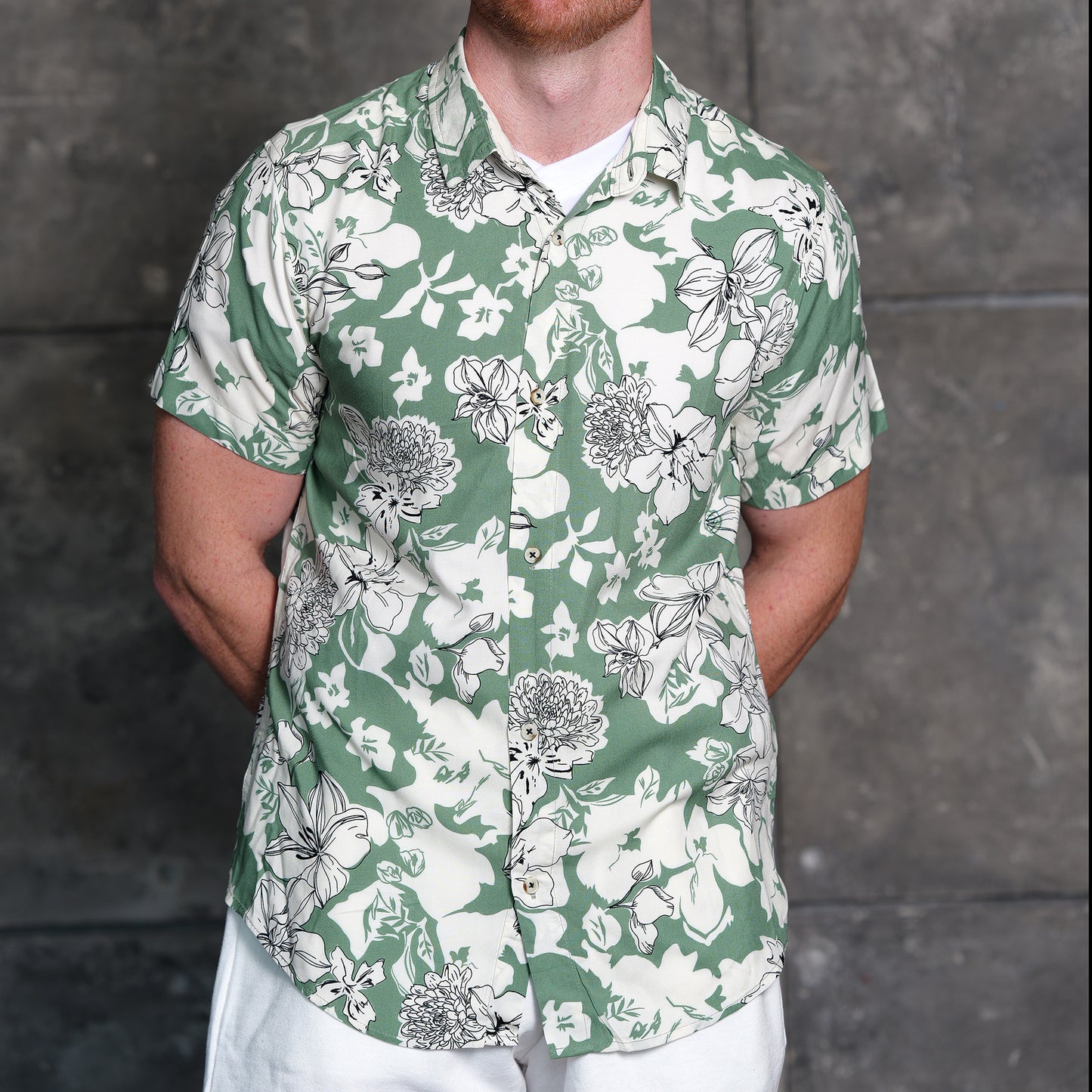 Men's Slim Fit Short Sleeve Hawaiian Shirt (Final Sale)