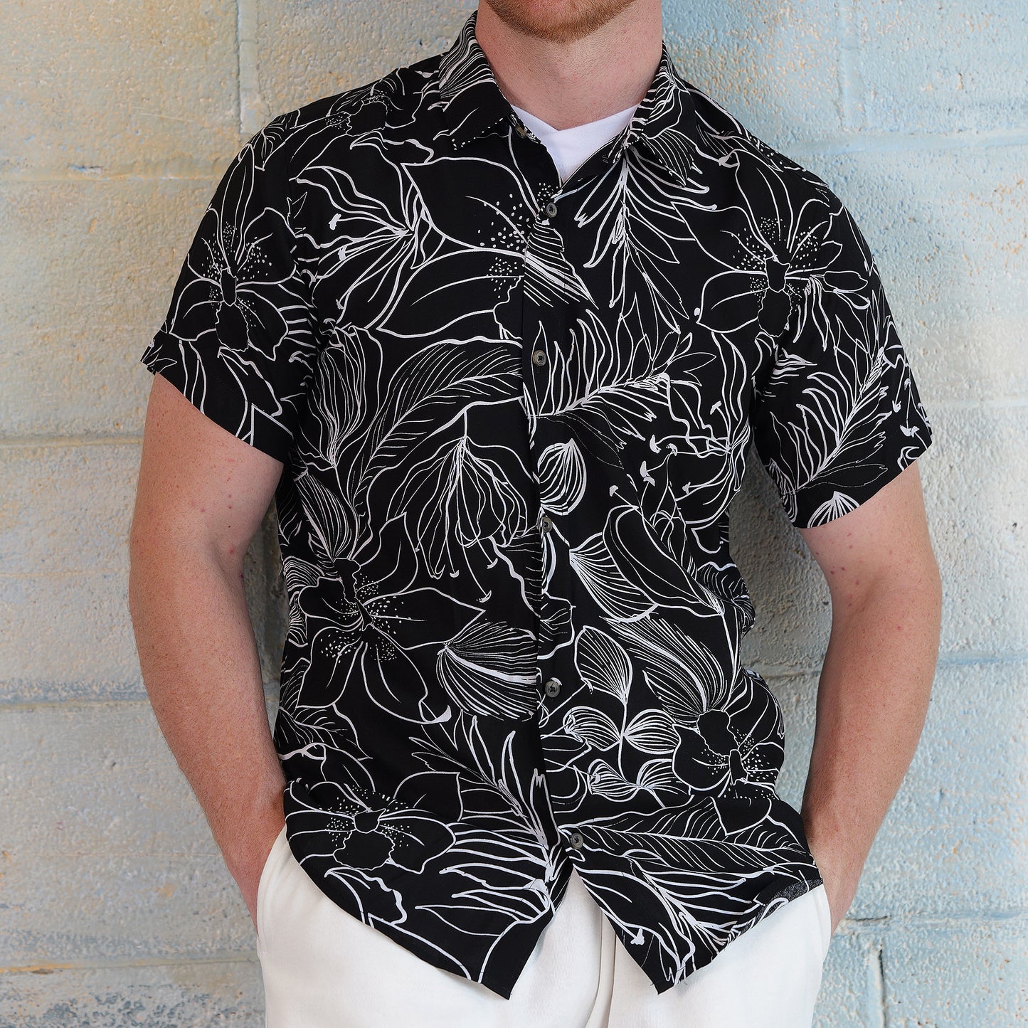 Men's Slim Fit Short Sleeve Hawaiian Shirt (Final Sale)