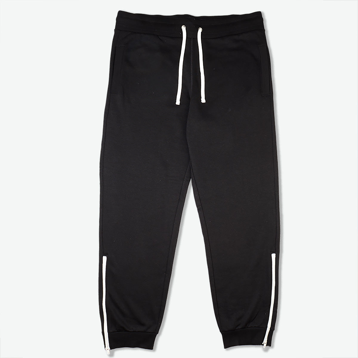 Men's Loose Fit Fleece Joggers with leg zipper