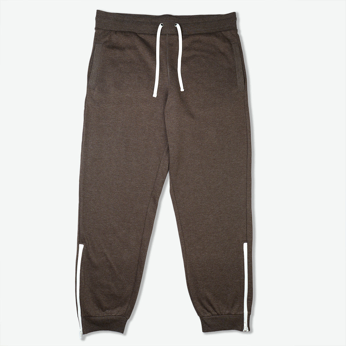 Men's Loose Fit Fleece Joggers with leg zipper