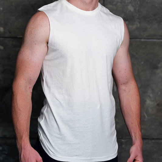 Men's 100 % Cotton Sleeveless Muscle shirt