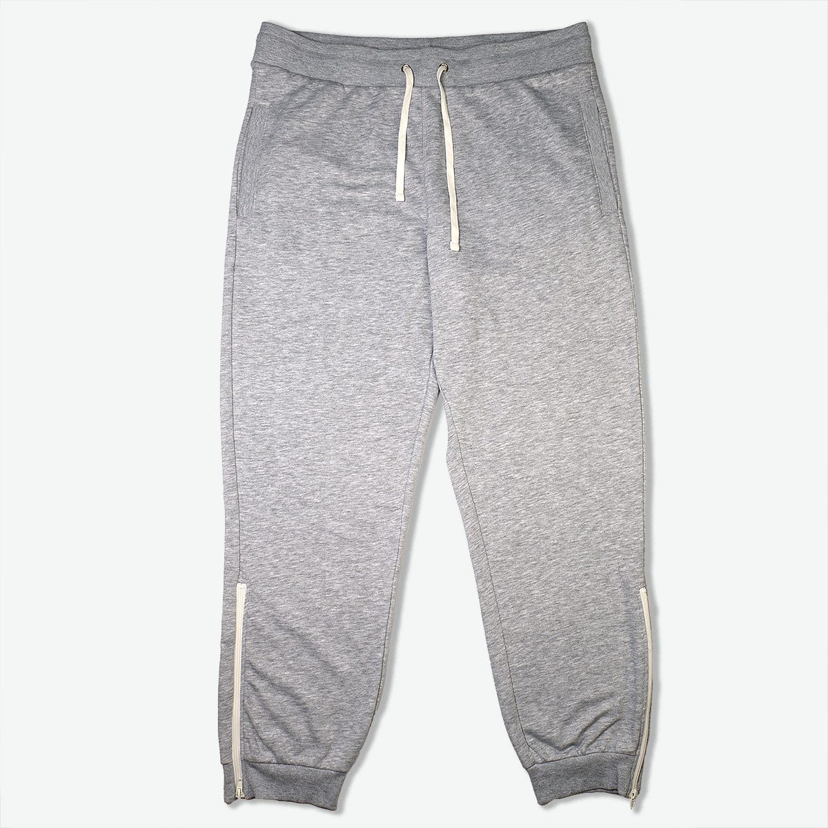 Men's Loose Fit Fleece Joggers with leg zipper