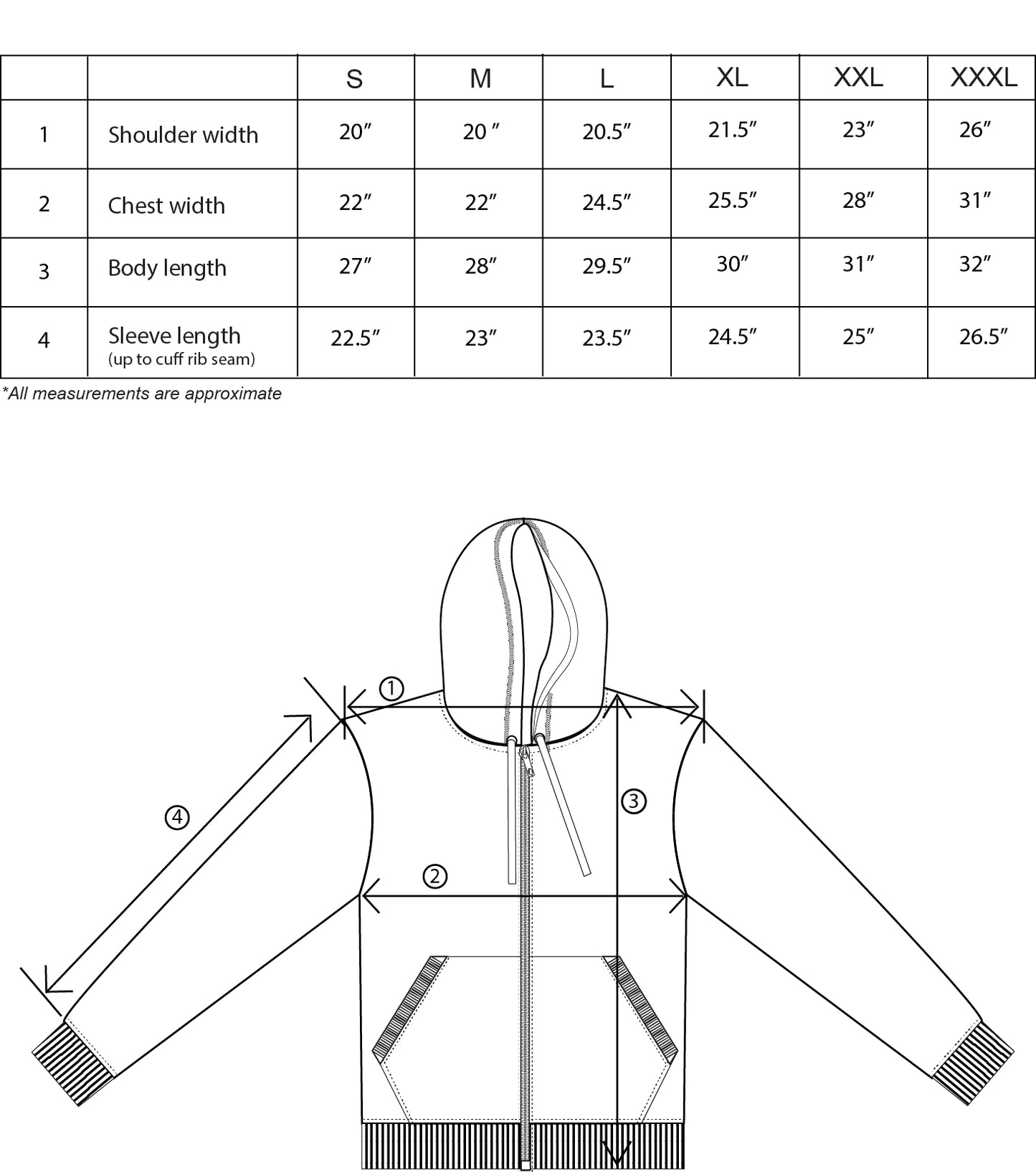 Men's Loose Fit Full Zip Hoodie