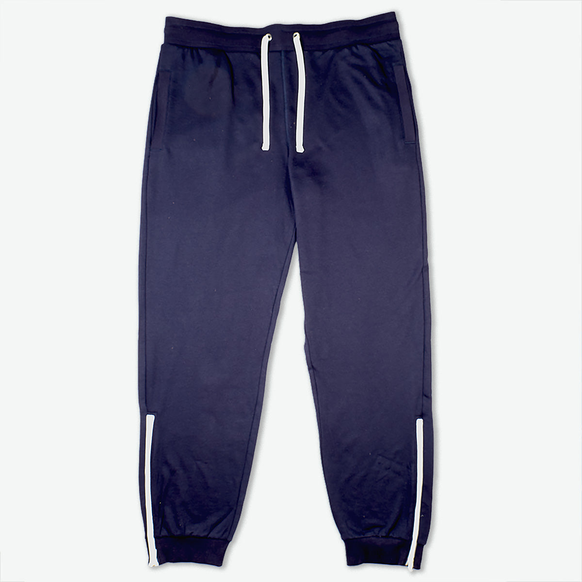 Men's Loose Fit Fleece Joggers with leg zipper