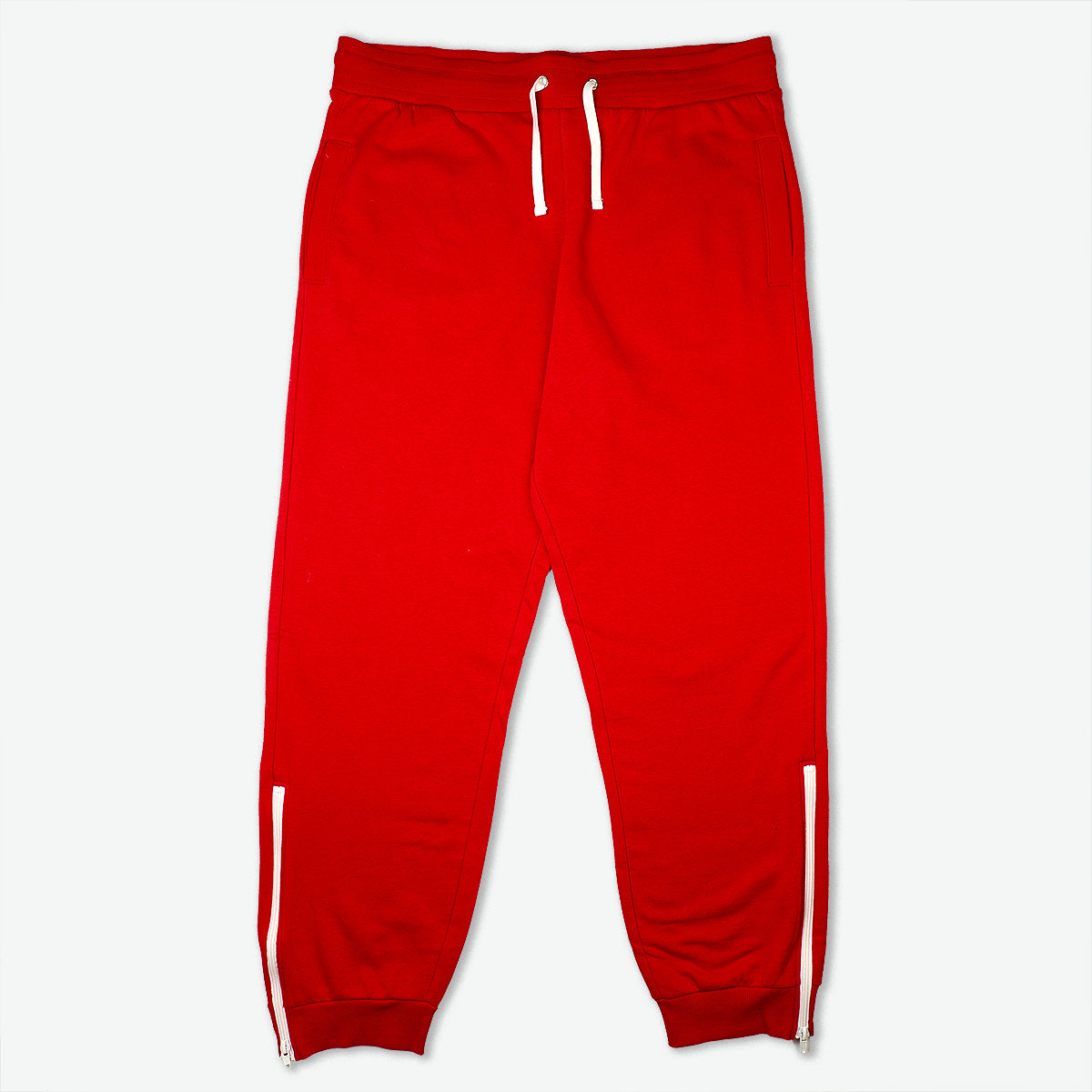 Men's Loose Fit Fleece Joggers with leg zipper