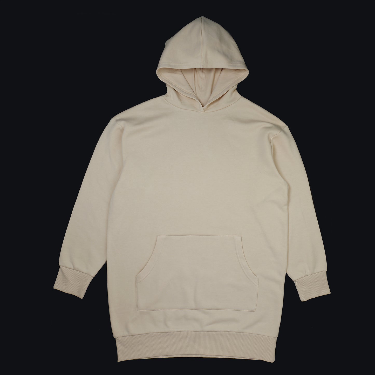 Women's Long Loose Fit  Fleece Hoodie Dress