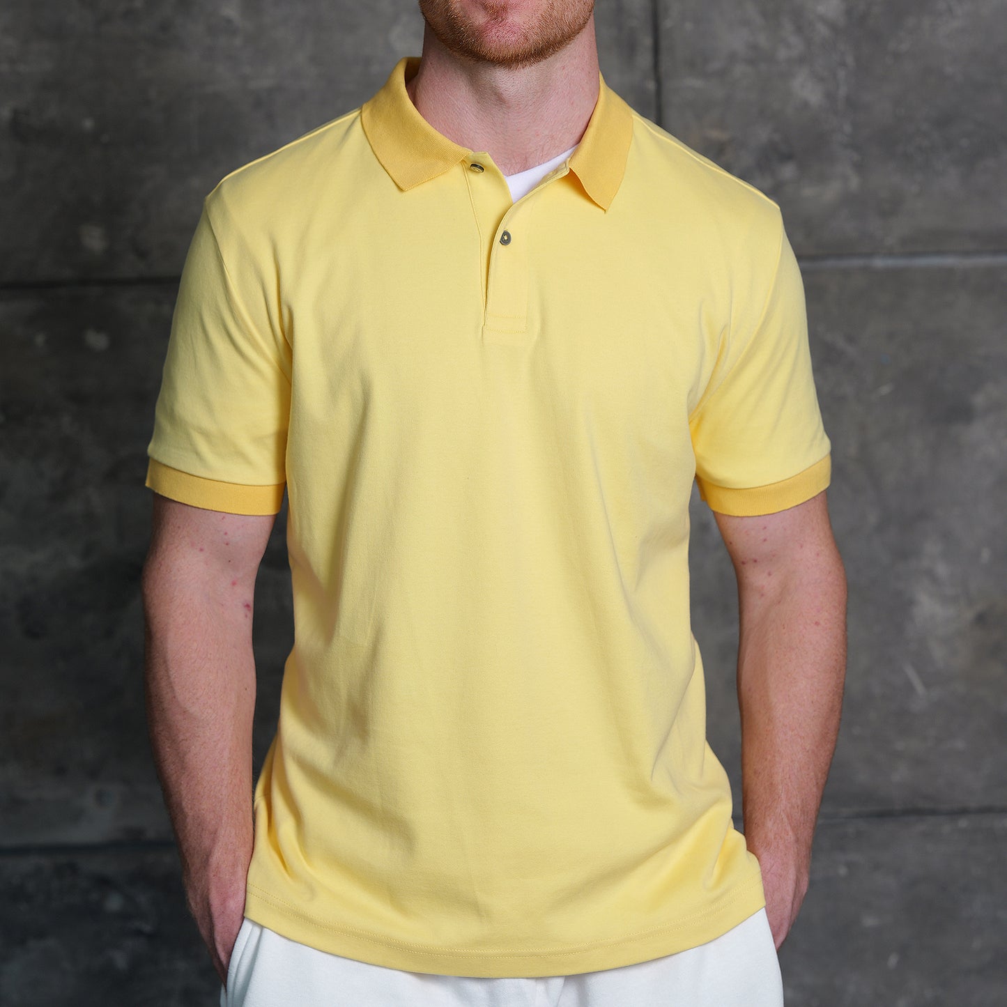 Men's Soft Velvet Cotton Short Sleeve Regular Fit Polo Shirt