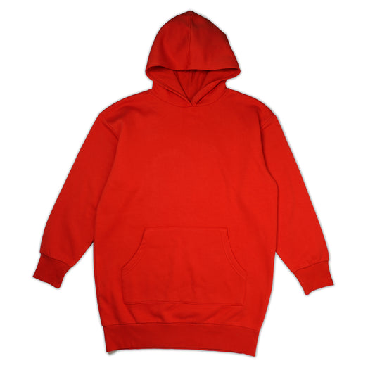 Women's Long Loose Fit  Fleece Hoodie Dress